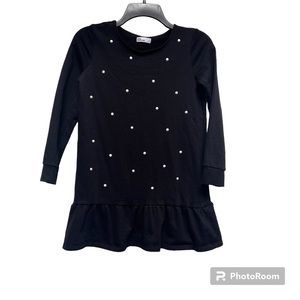 Epic Threads Girls Black Sweater Dress with Bead drops. Size :M